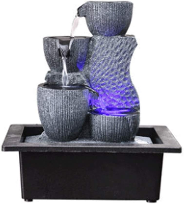 Simple Geometric Indoor Fountain for Bedroom Living Room Home Office