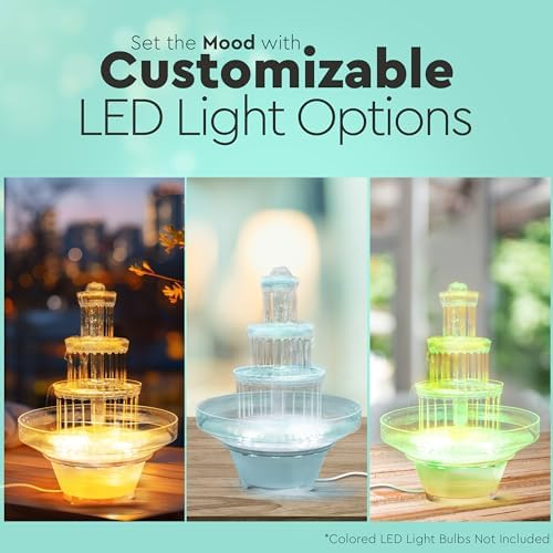 Lighted Plastic Wedding Water Fountain - 5 Piece Set