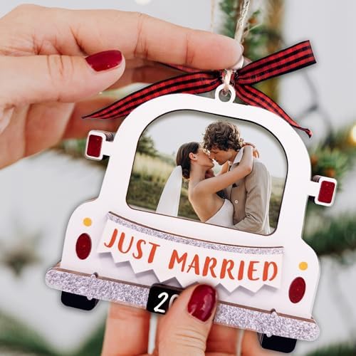 Just Married Ornament 2025 Large Picture Frame