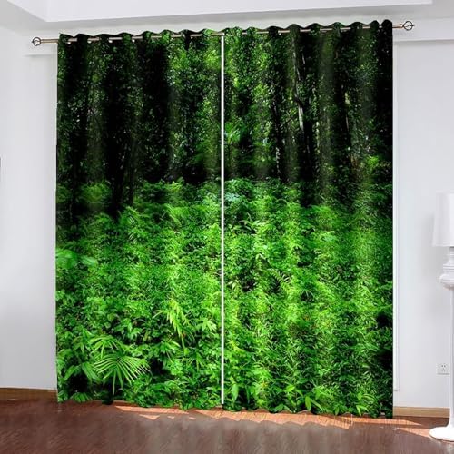 Modern Blackout Curtains 2 Panel Set Grommet Design