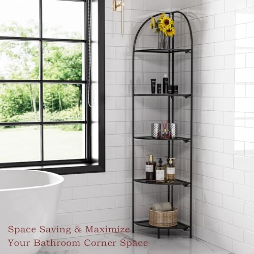 Crofy Foldable 5 Tier Corner Shelf Unit