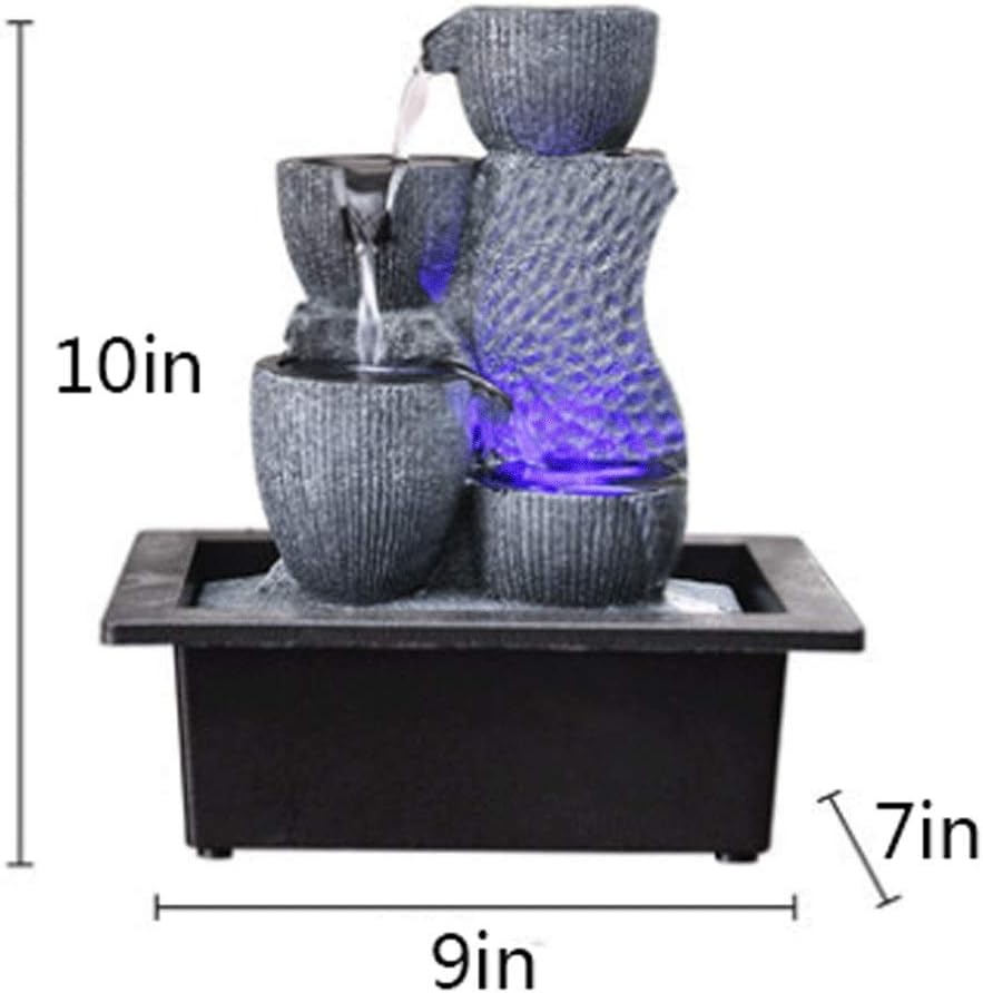Simple Geometric Indoor Fountain for Bedroom Living Room Home Office