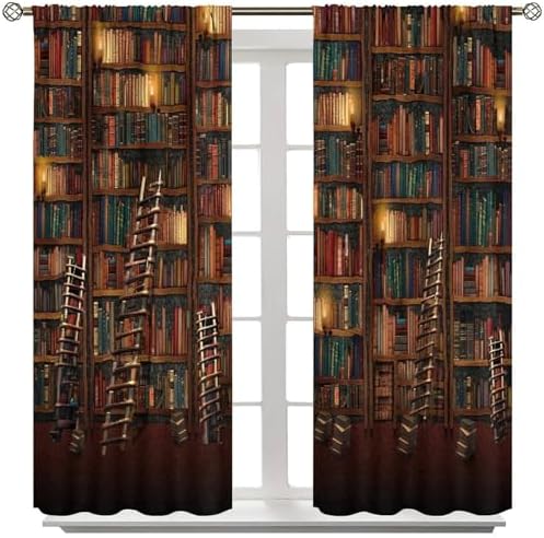 Yearn Jear Bookshelf Curtains 42x45 Inch Decor Panel Set