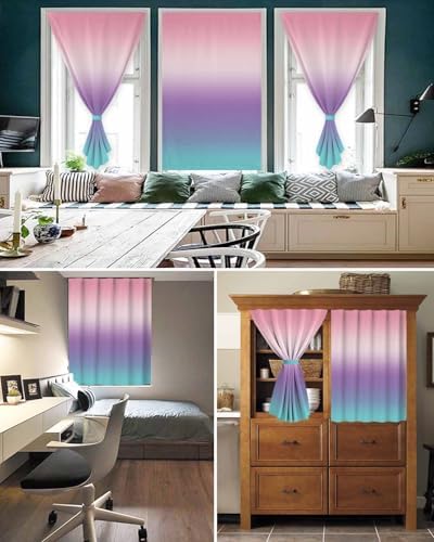 Yomandocix Rainbow Self Adhesive Curtains for Windows