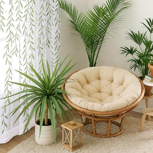 BROSHAN Green Pattern Sheer Curtains 2 Panels 78 Inches