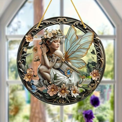 Flower Fairy Acrylic Window Decorations Elf Girl Art