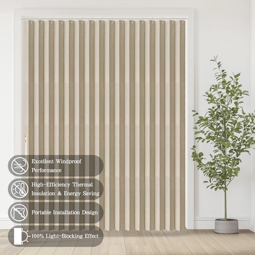 Jilron Blackout Door Curtain Linen Style