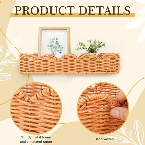 2 Piece Floating Bookshelf with Rounded Corners