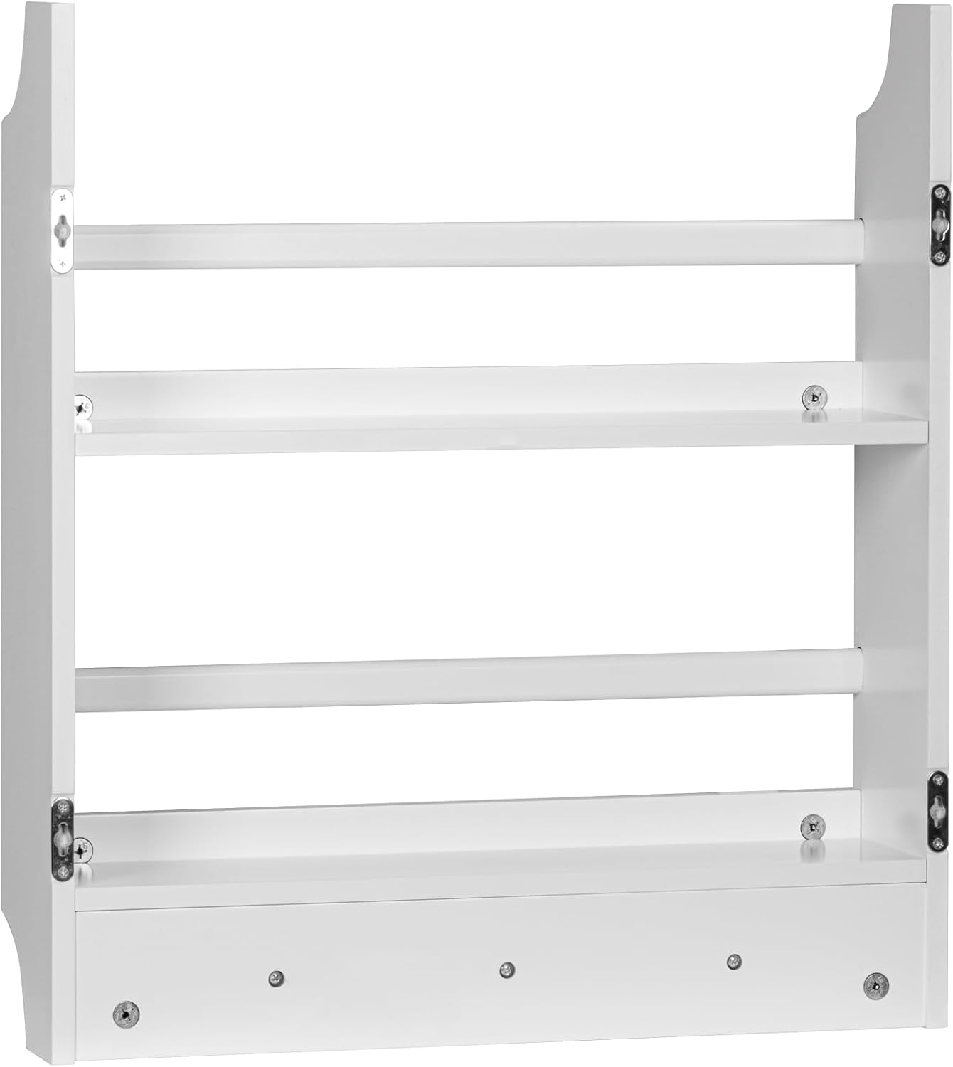 UTEX Floating Book Shelves with Hooks 2-Tier Wall Mounted Storage