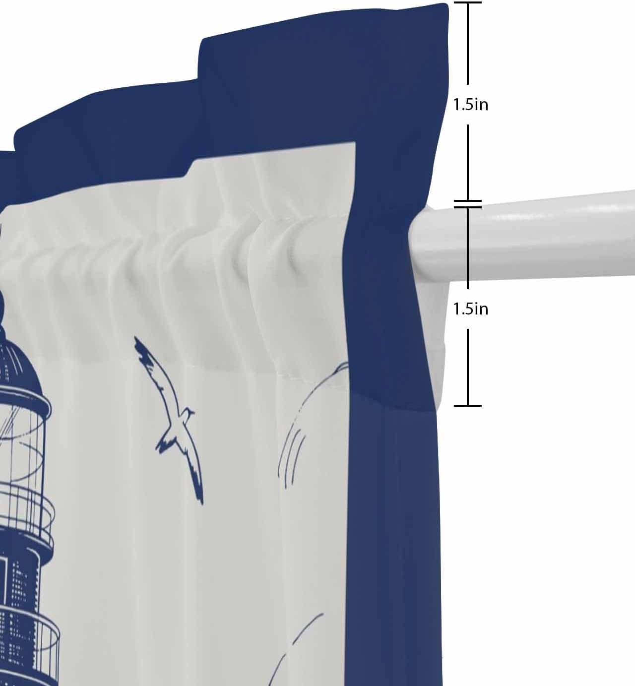 Nautical Lighthouse Curtains for French Doors