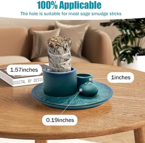 4 in 1 Palo Santo Incense Candle Holder - Blue