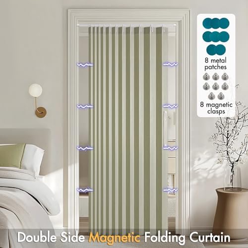 MIULEE Magnetic Door Curtains with Folding Design
