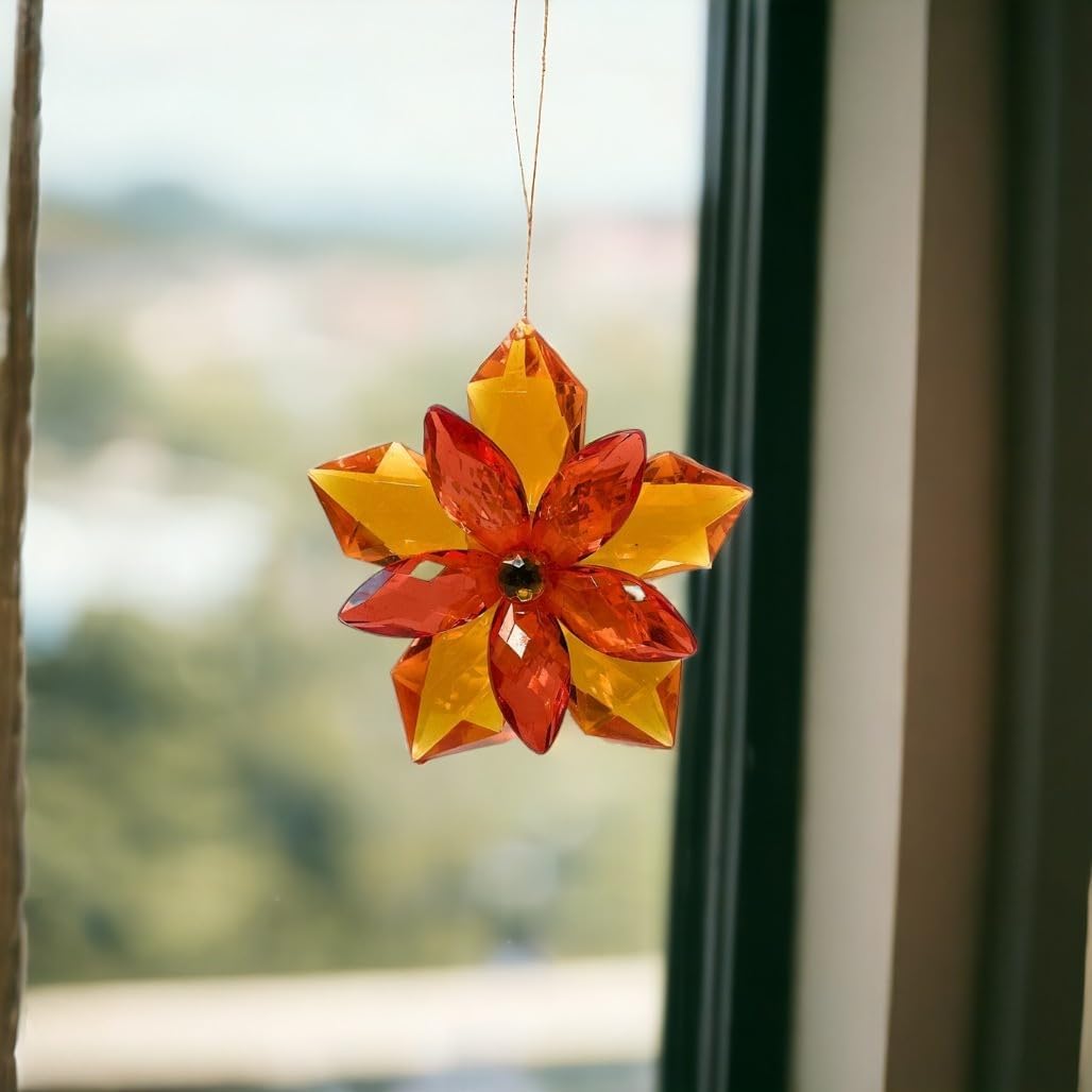 Ganz Orange Garden Party Flower Ornament