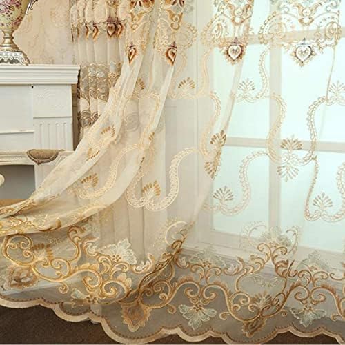 PureAqu Luxury Sheer Curtains 84 Inches for Bedroom Windows
