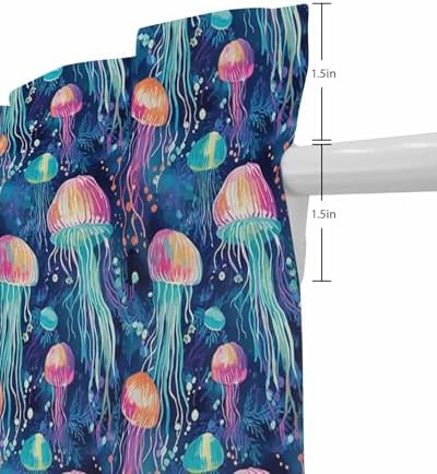 Ocean Jellyfish French Door Curtain 54x72