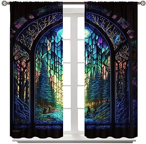 Fantasy Forest Blackout Curtain 2 Panels 42x45 Inch