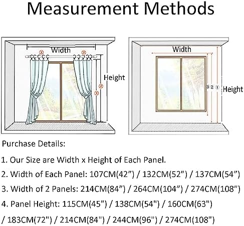 Homxi Seawater Blue Blackout Curtains 2 Panels