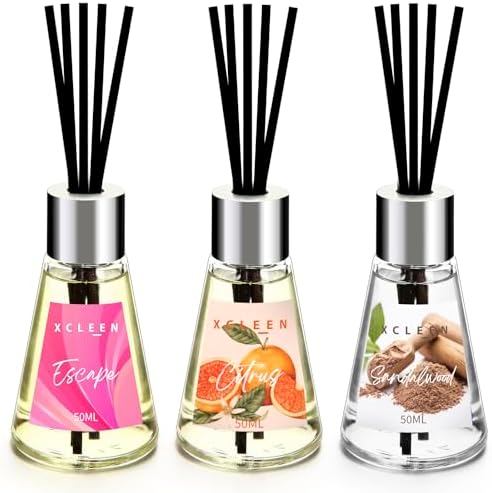 Xcleen 3 Pack Reed Diffuser Set - Citrus Escape Sandalwood