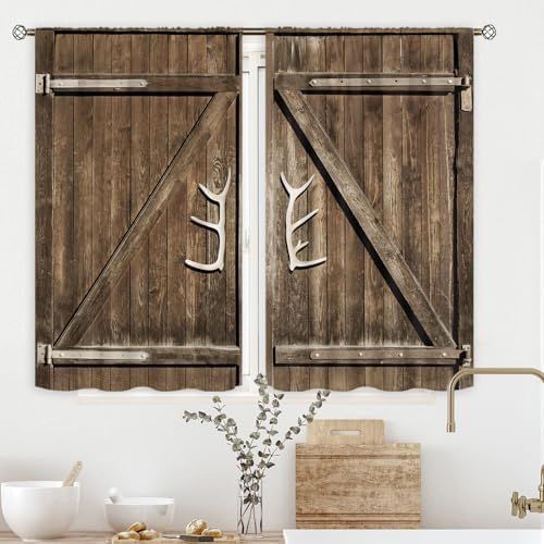 Cinbloo Farmhouse Kitchen Curtains 2 Panels Set