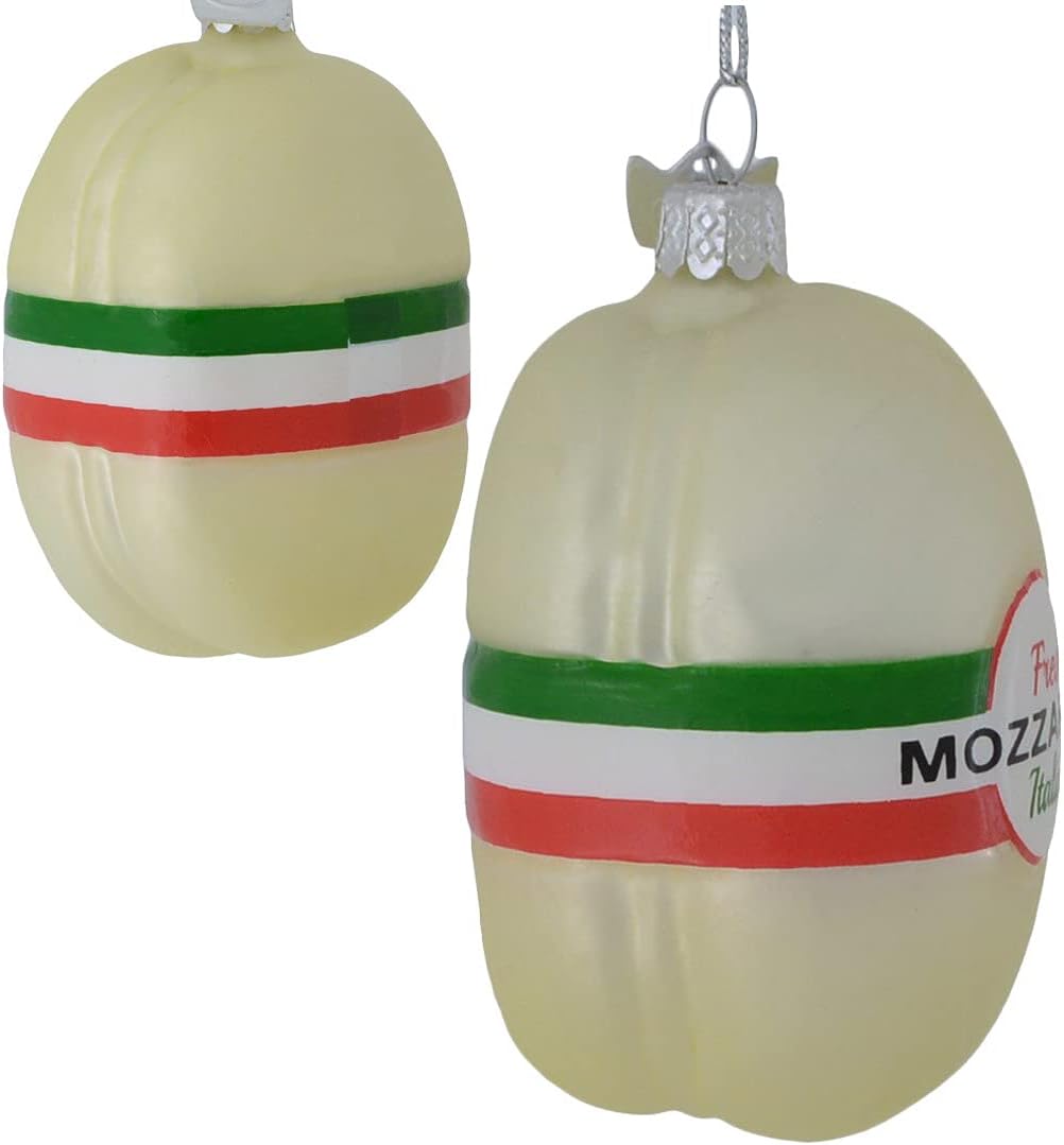 Kurt Adler Noble GEMS Glass Cheese Ornament Set of 3