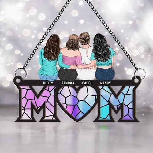 Customized Mom Suncatcher Mothers Day Decor Family Keepsake Ornament