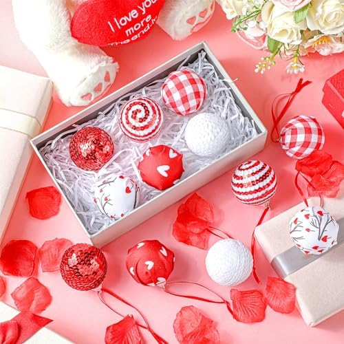 Riceshoot 12Pcs Valentine Tree Ornament Set