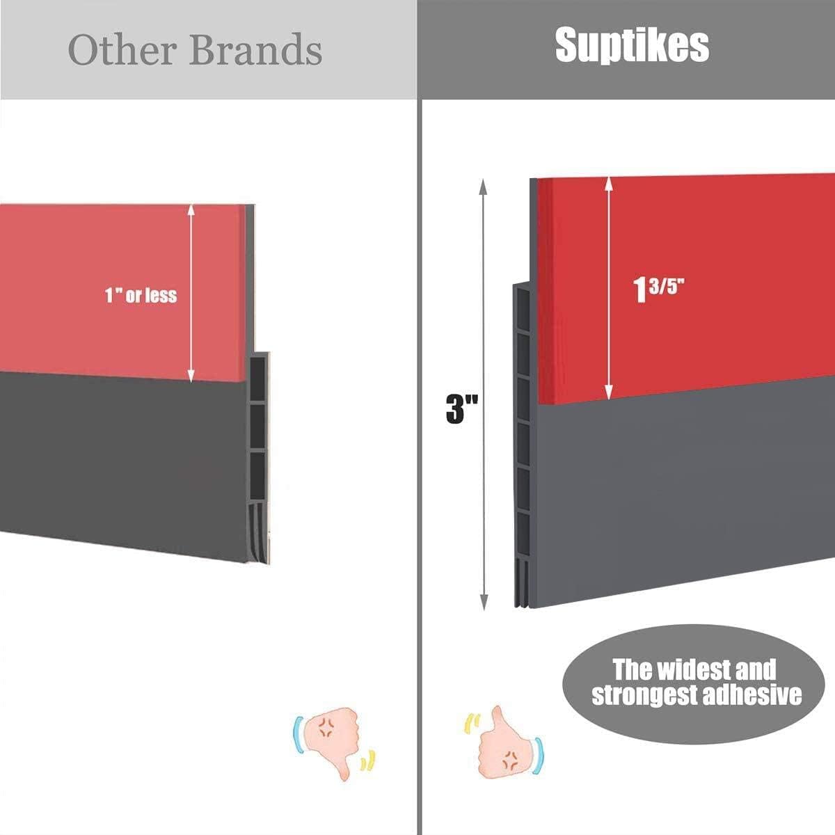 Suptikes Door Draft Stopper for Large Gaps 3W x 37L Grey