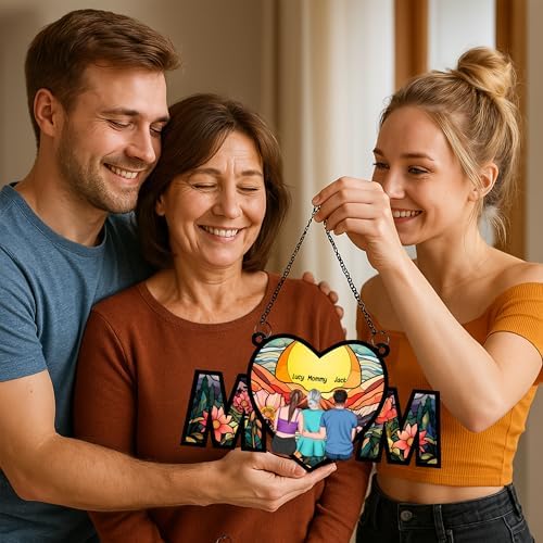 Customized Mom Suncatcher Mothers Day Decor Family Keepsake Ornament