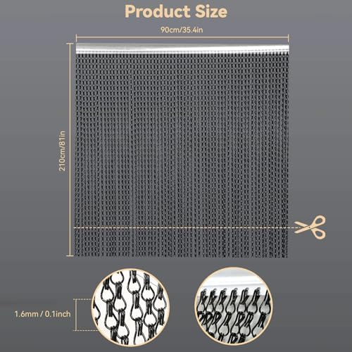 Durable Aluminium Chain Door Curtain with Insect Control