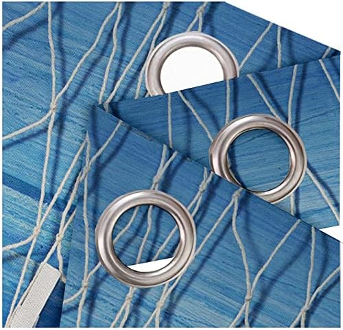 Blue Grommet Curtains 84 Wx84 H Set of 2