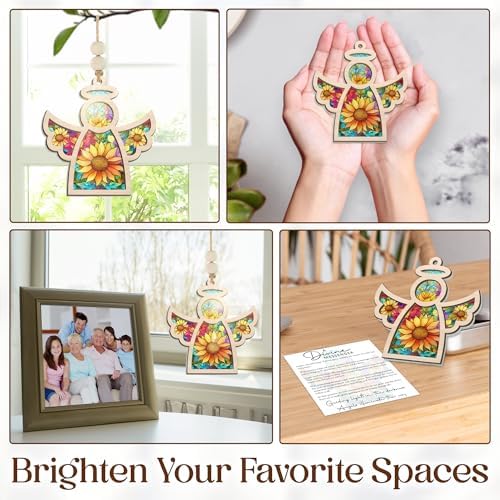 Guardian Angel Suncatcher Sympathy Ornament with Card
