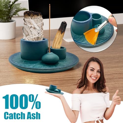 4 in 1 Palo Santo Incense Candle Holder - Blue