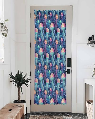 Ocean Jellyfish French Door Curtain 54x72
