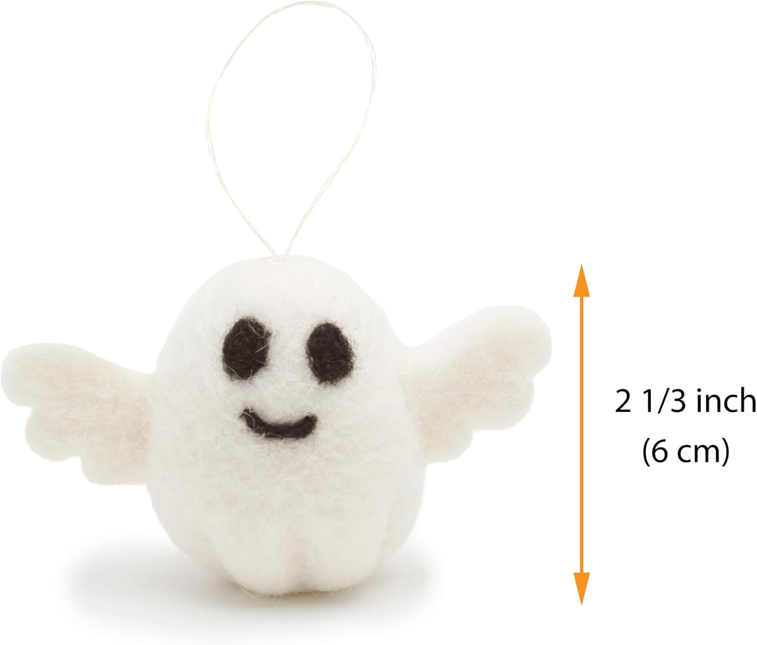 GLACIART ONE Wool Felt Ghost Halloween Decorations 5 Pack