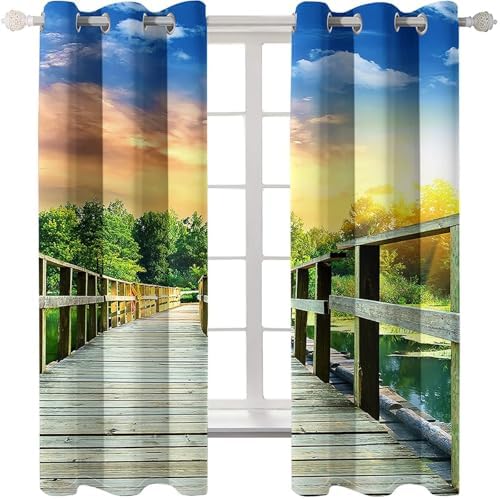 Blackout Drapes 2 Pack Grommet Curtains for Balcony and Windows