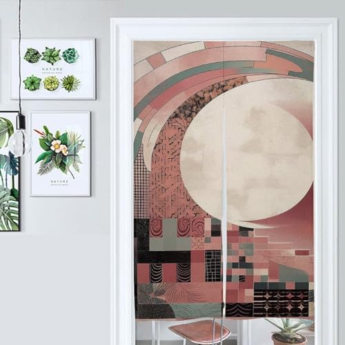 Japanese Noren Puzzle Printed Door Curtain 34x57 Inch Panel