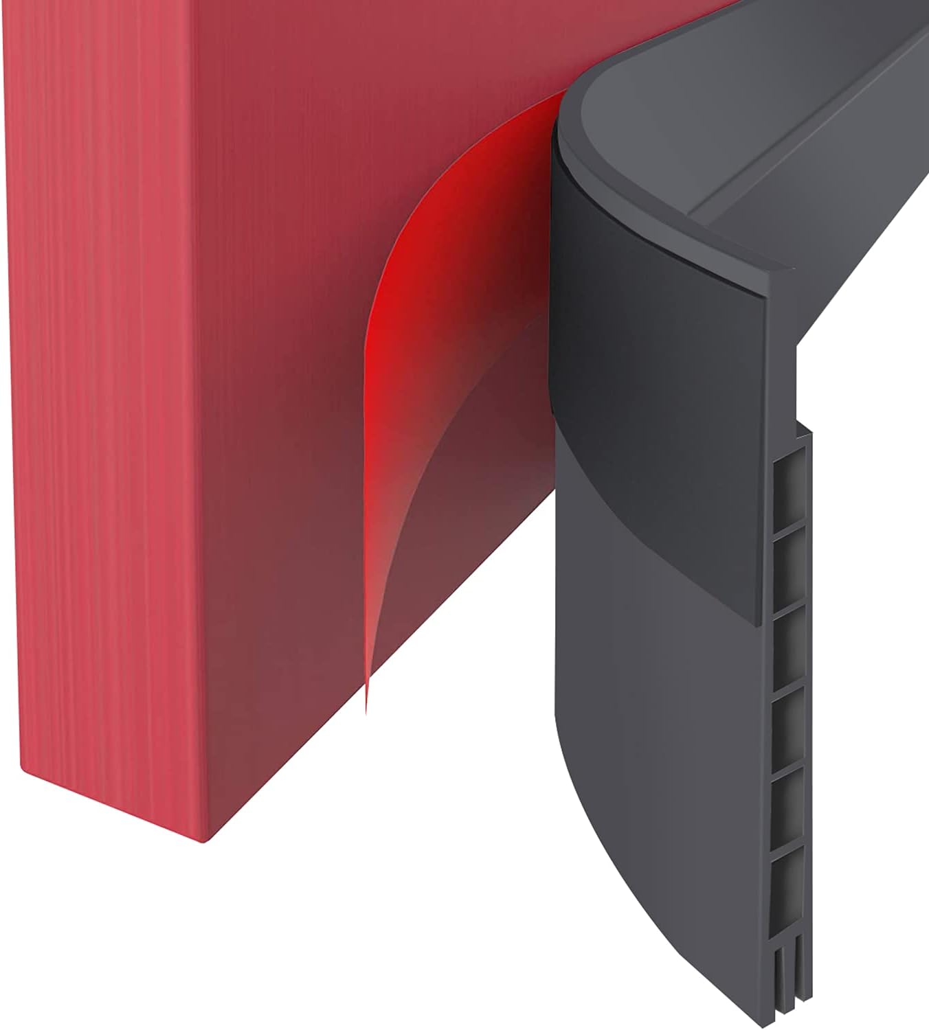 Suptikes Door Draft Stopper for Large Gaps 3W x 37L Grey