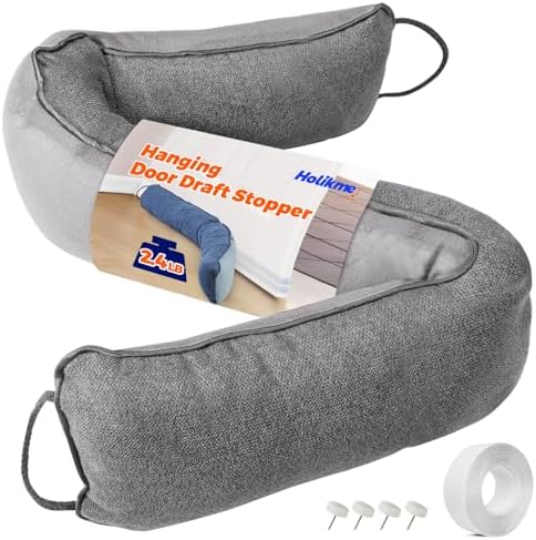 Holikme Weighted Door Draft Stopper Grey