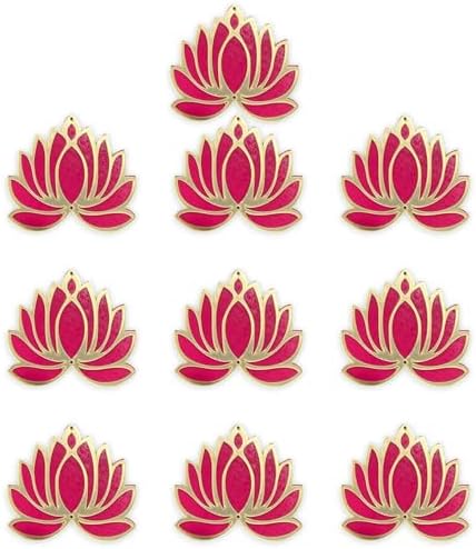 LOVENSPIRE 10 Pcs Lotus Flower Cutout Hanging Ornament Set