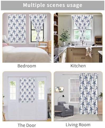 Navy Blue Starlight Self Adhesive Blackout Curtains for Windows