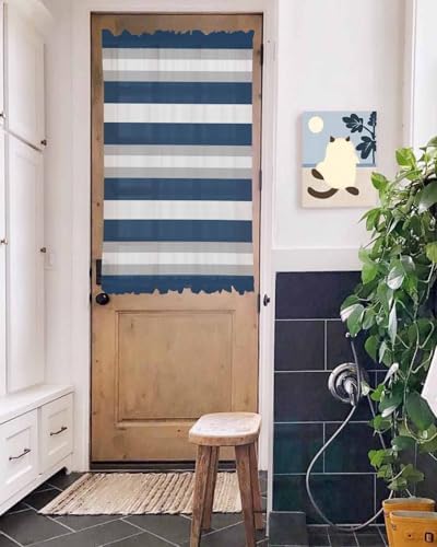 Door Curtains for Privacy 54x40 Sheer Panel with Tiebacks