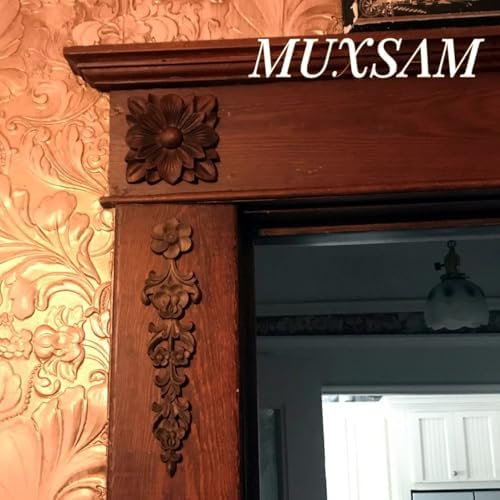 Wood Appliques Long Decorative Carved Onlays 2Pcs 11x236 Inch