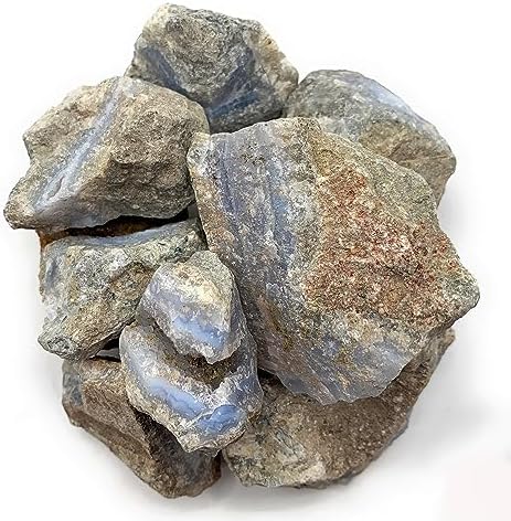 1 lb Blue Lace Agate Stones for Crafts and Healing