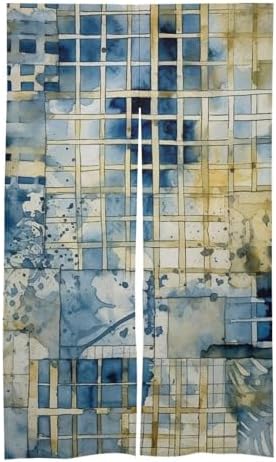 Japanese Noren Square Blue Door Curtain 34x57 Inch