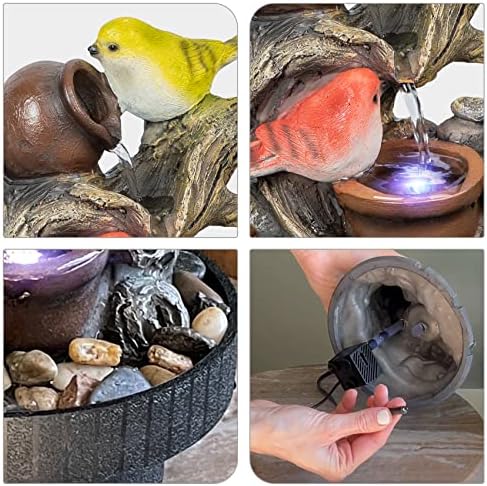 Ferrisland Indoor Tabletop Water Fountain with LED Light