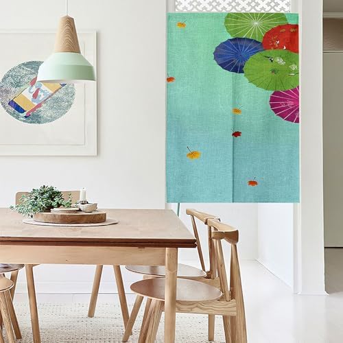 Chickwin Noren Door Curtain Linen Style Privacy Panel