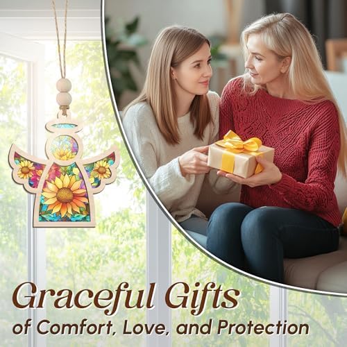Guardian Angel Suncatcher Sympathy Ornament with Card