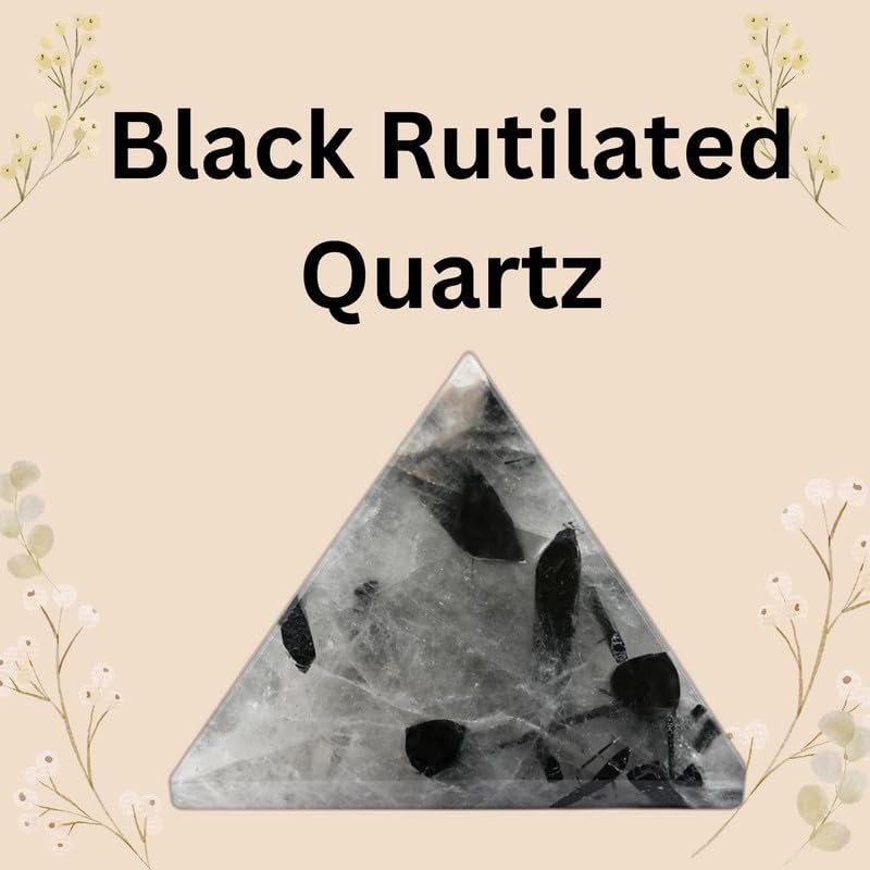 Natural Black Rutilated Quartz Pyramid 2 Inch 1 Pcs