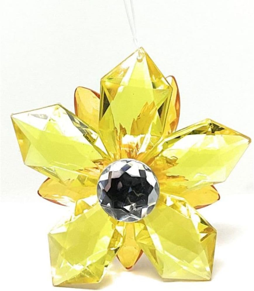 Ganz Yellow Garden Party Flower Ornament