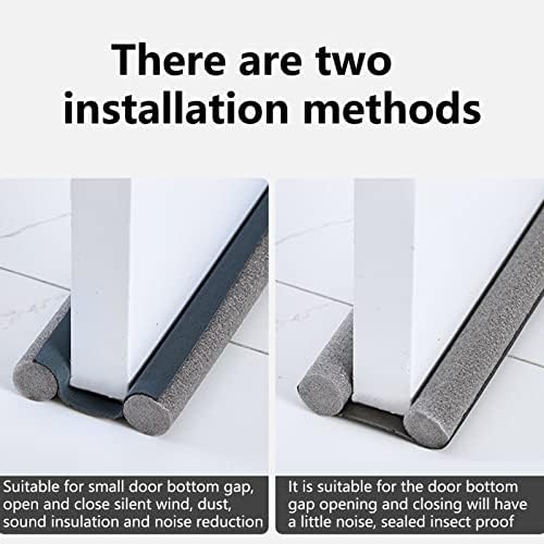 Bluelans Door Draft Stopper Noise Blocker Grey